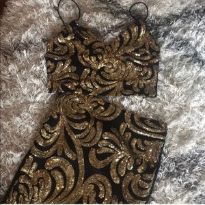 Sequin two piece dress